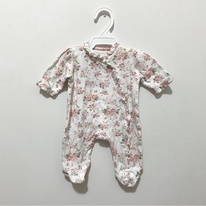Little me 🎀 White Floral Sleeper  🎀 baby clothes pajamas footsies